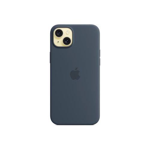 Apple - Coque De Protection Pour Tlphone Portable - Compatibilit Avec Magsafe - Silicone - Bleu Tempte - Pour Iphone 15 Plus