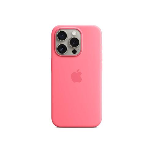 Apple - Coque De Protection Pour Tlphone Portable - Compatibilit Avec Magsafe - Silicone - Rose - Pour Iphone 15 Pro