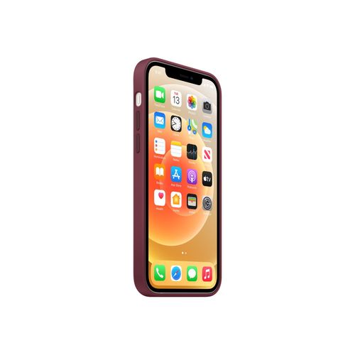 Apple - Coque De Protection Pour Tlphone Portable - Avec Magsafe - Silicone - Lie-De-Vin - Pour Iphone 12, 12 Pro