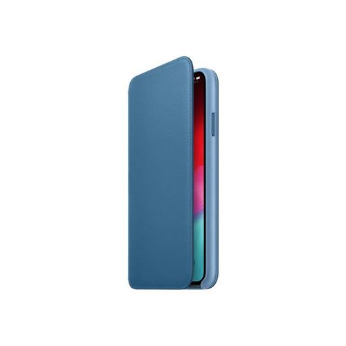 Apple Folio - tui  Rabat Pour Tlphone Portable - Cuir - Bleu Cod Cap - Pour Iphone Xs Max