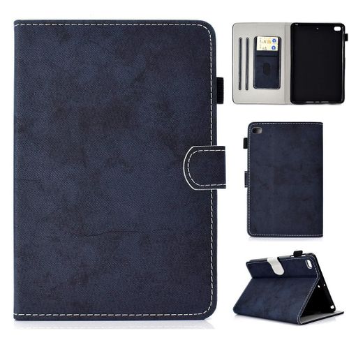 Apple Ipad Mini / Mini 2 / Mini 3 Housse, Saturcase Style Rtro Pu Cuir Magntique Flip Portefeuille Support Porte-Carte Coque Housse tui Pour Apple Ipad Mini / Mini 2 / Mini 3 (Bleu Fonc)