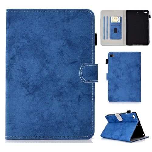 Apple Ipad Mini / Mini 2 / Mini 3 Housse, Saturcase Style Rtro Pu Cuir Magntique Flip Portefeuille Support Porte-Carte Protecteur Coque Housse tui Pour Apple Ipad Mini / Mini 2 / Mini 3 (Bleu)