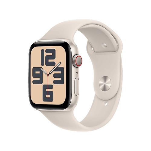 Apple Watch Se (Gps + Cellular) - 2e Gnration - 44 Mm - Aluminium Droit - Montre Intelligente Avec Bracelet Sport - Fluorolastomre - Droit - Taille Du Bracelet : S/M - 32 Go - Wi-Fi, Lte...