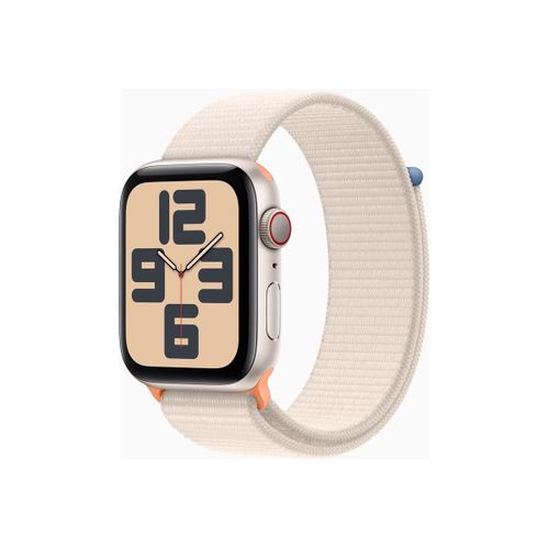 Apple Watch Se (Gps + Cellular) - 2e Gnration - 44 Mm - Aluminium Droit - Montre Connecte Avec Bracelet Sport - Textile - Droit - Taille Du Poignet : 145-220 Mm - 32 Go - Wi-Fi, Lte, Bluetooth...
