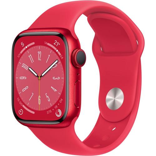 Apple Watch Series 8 (Gps) - Botier 41 Mm (Product) Red Aluminium Rouge Avec Bracelet Sport Rouge