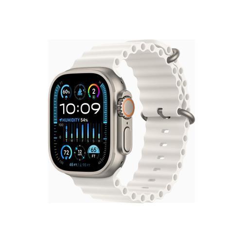 Apple Watch Ultra 2 Gps + Cellular - Botier Titane 49 Mm - Boucle Ocan Blanc