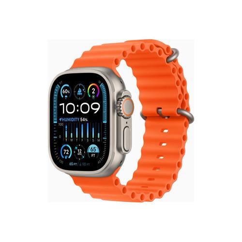 Apple Watch Ultra 2 Gps + Cellular - Botier Titane 49 Mm - Bracelet Orange Ocan
