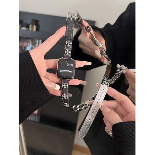 Applicable  Applewatch Apple Watch Iwatch8 Cross Simple Strap 764 Gnration Chane S9 Nouvelle Vente Directe-Couleur Principale - 42 Mm/44 Mm/45 Mm