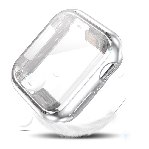Applicable  L'apple Watch 9 tui Reprsentatif S10 Apple Watch Avec Coque Souple 876 Tpu Package Complet Housse De Protection Galvanoplastie-Argent-40 Mm