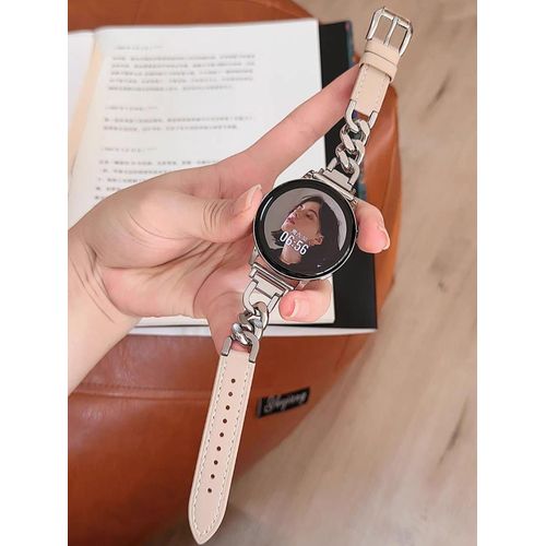 Applicable Au Bracelet De Montre Huawei Gt2pro En Cuir Vritable Chane Montre 3/4 Bracelet Cratif pissage Cuir Magic2-Abricot - Convient Pour Huawei Watch 4 Cadran 46 Mm