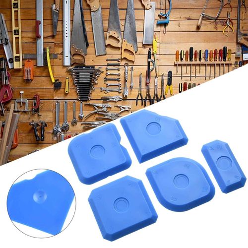 Applicateur De Mastic En Silicone,Outil De Calfeutrage Bleu,Coulis De Caoutchouc Dresslily.Com Tpr,Kit De Finition D'pandage,5 Pices