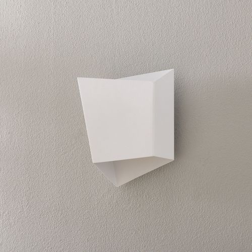 Applique Asimetric En Acier, Blanche