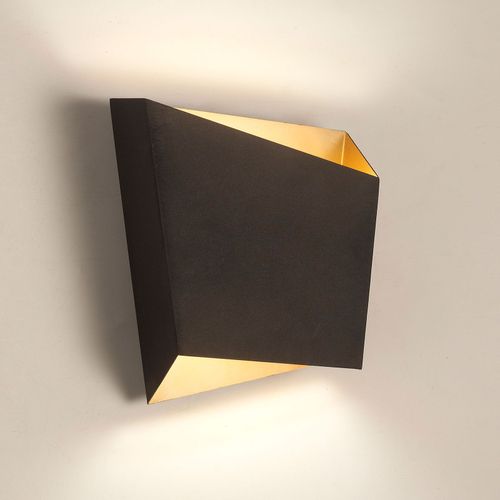 Applique Asimetric En Acier, Noire