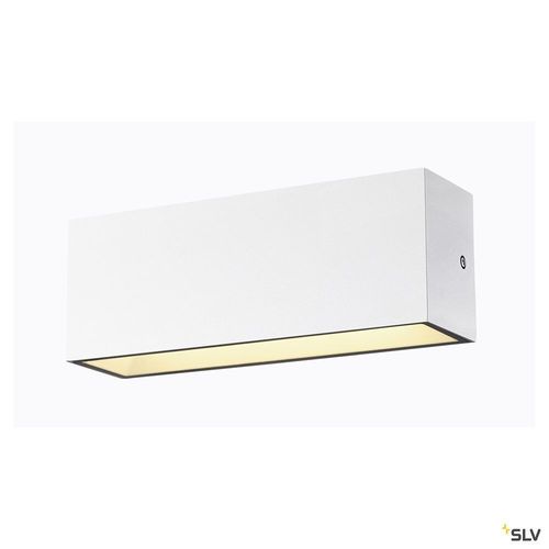Applique Ext?Rieure Slv Sitra Cube Up/Down Blanc Avec Led Int?Gr?E - Taille L - 30 Cm