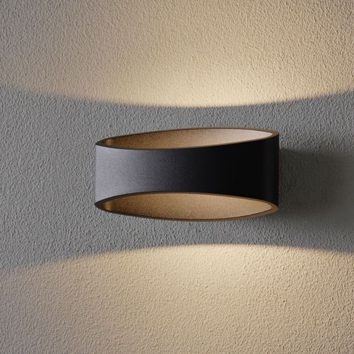 Applique Led Trame, Forme Ovale En Noir