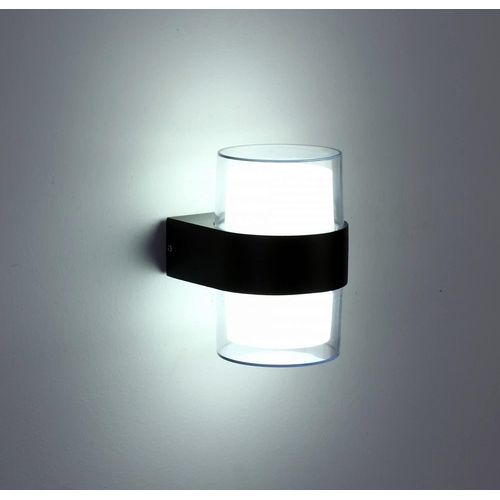 Applique Murale D'extRieur Led Ip65, Tanche, Clairage ExtRieur, Lampe En Aluminium Acrylique 10 W, IdAle Pour Une Cour, Un Jardin, Une Terrasse, Un Couloir, Une AllE CarrE (Rond, Blanc Froid)