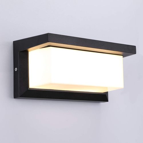 Applique Murale D'extRieur Moderne Lightess Led 18 W Tanche En Aluminium Anthracite, Clairage DCoratif Pour Cour, Jardin, Terrasse, Muret, AllE, Patio, Villa, Couloir, Blanc Chaud