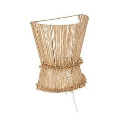 Applique Murale En Mtal Et Raphia H 35 Cm