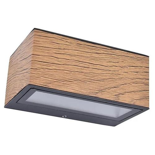 Applique Murale Extrieur Led Intgre Gemini 700lm 10,5w Ip54 Lutec Coloris Naturel L.14 Cm X H.9 Cm X P.6,5 Cm