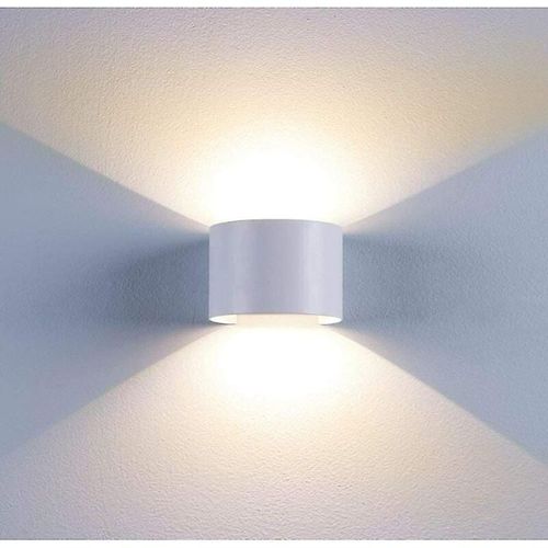 Applique Murale Led D'intrieur Et D'extrieur Blanc Chaud Avec Angle De Faisceau Rglable 12 W Ip65 tanche Vers Le Haut Et Vers Le Bas 2 700 K [Classe nergtique A++] Modou