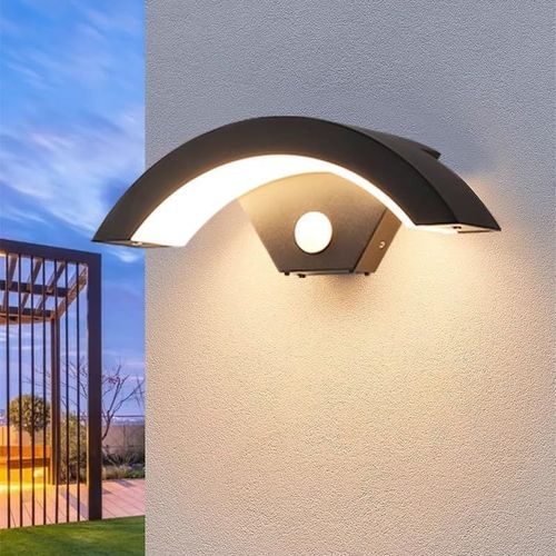 Applique Murale Led Extrieur Avec Dtecteur De Mouvement, 24w Moderne clairage Mural Extrieur Ip65 Etanche, Lampe Murale Exterieur Avec Detecteur Pour Entre Patio Garage Porche Jardin