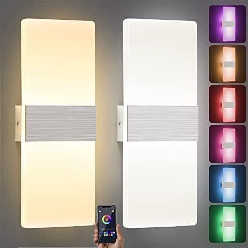 Appliques Murales D'intrieur  Led  Intensit Variable (Rgb + Cct) Graffiti App Control Smart Wall Lamp Acrylique Avec Fonction De Compte  Rebours Lumire Ambiante Colore En Al