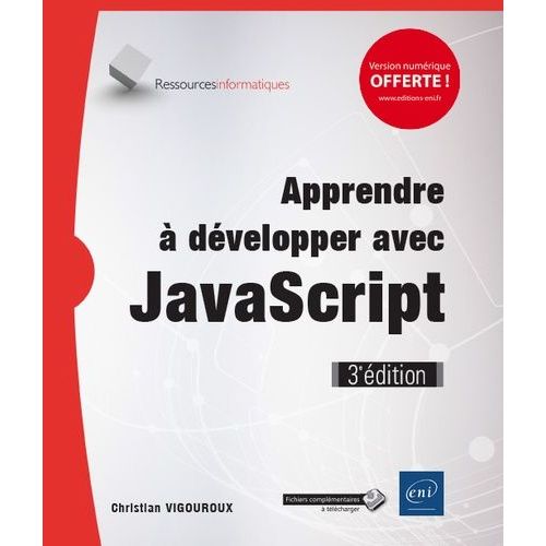 Apprendre  Dvelopper Avec Javascript   de Vigouroux Christian  Format Beau livre 
