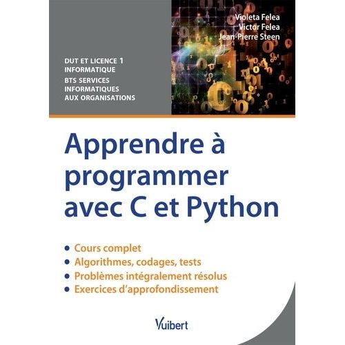 Apprendre  Programmer Avec C Et Python   de Felea Violeta  Format Broch 