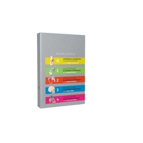 Apprendre Et Comprendre L'anatomie - Coffret En 5 Volumes : Tome 0, Appareil Locomoteur - Tome 1, Membre Infrieur - Tome 2, Membre Suprieur - Tome 3, Tte Et Tronc - Tome 4, Tte, Cou Et...   de Dufour Michel  Format Beau livre 