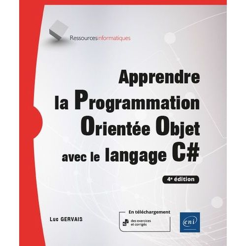 Apprendre La Programmation Oriente Objet Avec Le Langage C#    Format Grand Format 