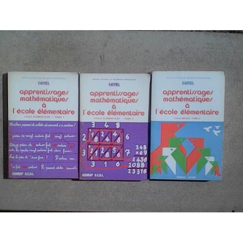 Apprentissages Mathmatiques  L'cole lmentaire Tome 1 Et Tome 2 Cycl lmentaire Et Tome 3 Cycle Moyen /Ermel   