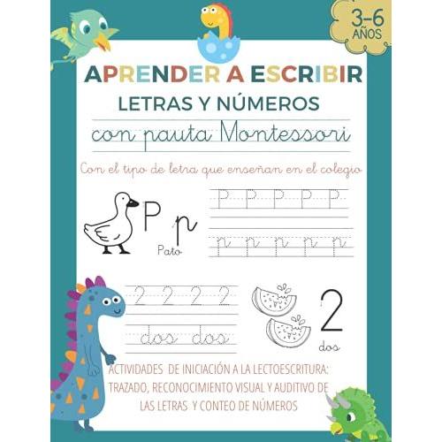 Aprender A Escribir Letras Y NÚmeros Con Pauta Montessori Caligrafía