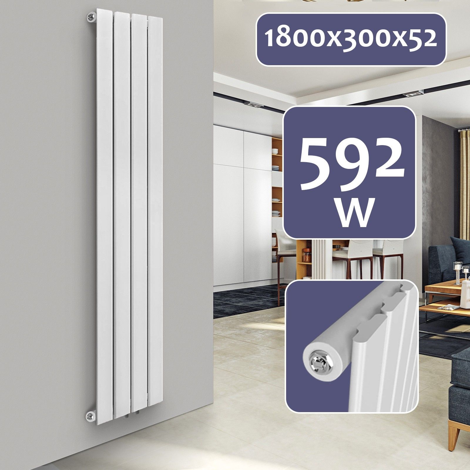 Chauffage electrique connecte wifi radiateur miroir ultra plat