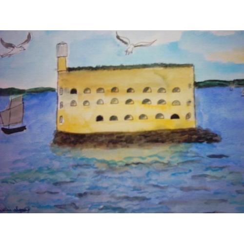 Aquarelle Oleron Fort Boyard/Watercolour