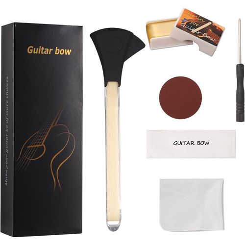 Archet De Guitare, 2-En-1 Crin Cheval Alliage D'aluminium Archet De Guitare Avec Colophane Papierverre Chiffon Outils Amusants Pour Jouer D'un Instrument Crer Des Sons Violon Et Violoncelle
