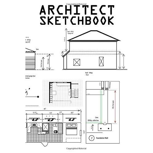 Architect Sketchbook: Architecture Sketch Book Journal Notebook 120 Pages Graph Paper Pad For Drawing, Painting, Sketching,Recording Creative Ideas, Architectural Planning, Engineering, Modern Gift Fo   de supplies, architect  Format Broch 