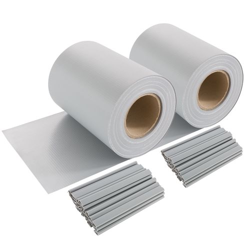 Arebos Brise-Vue Pour Balcon Store Enrouleur Brise-Soleil Pvc 70 M Gris
