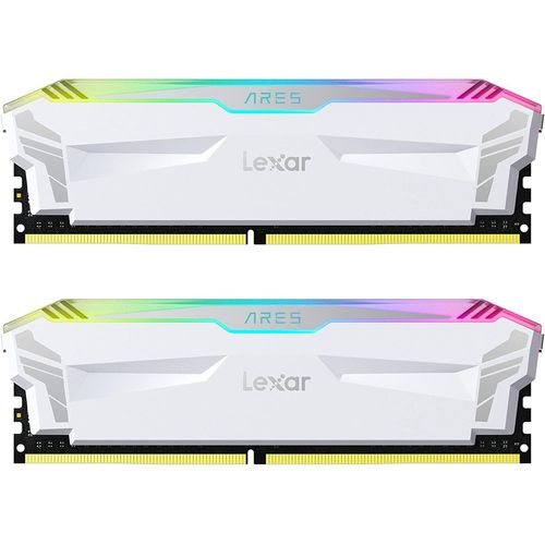 ARES RGB RAM DDR4 16Go Kit (8Go x 2) 4000 MHz, DRAM 288-Pin U-DIMM PC Mmoire RAM, XMP 2.0 Memoire Haute Performance, CL18-22-22-42, PC4-32000, Blanc (LD4EU008G-R4000GDWA)