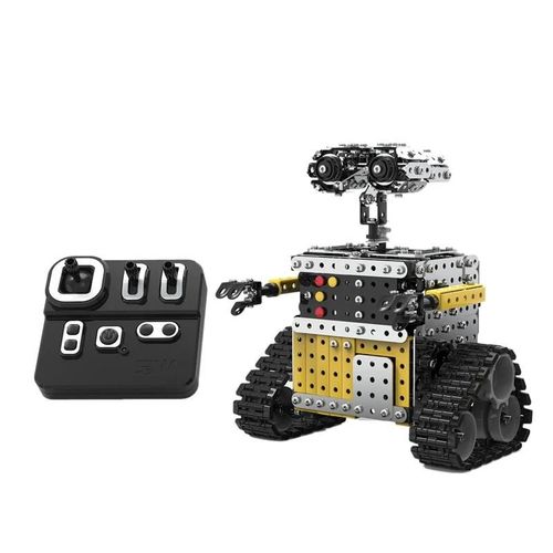 Argent - Blocs D'assemblage De Robot Tlcommand 2.4g 10ch, Bricolage En Acier, Jouet Intelligent Pour viter Les Obstacles En Marchant, Rc Robot Pour Enfants