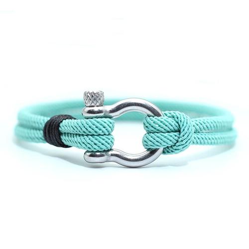 Argent Vert Clair - 19cm - Bracelet lgant En Corde De 4mm Pour Homme, Cadeau'amour Pour Petit Ami, Bijoux De Survie En Plein Air