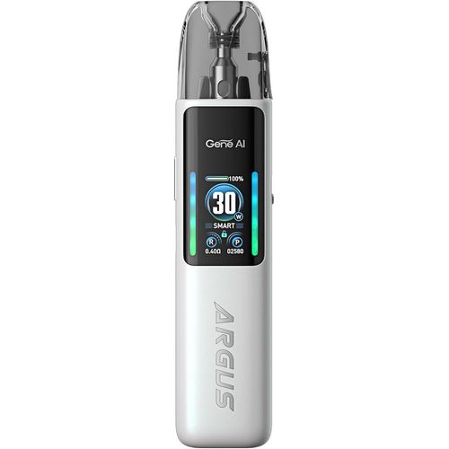 Argus G2 Kit | VOO| POO argus G2 vape Starter Kit, MTL RDL, 1000mah batterie 30w et 0.4ohm 0.7ohm argus top remplissage cartouche 3ml auto - extraction vape (Blanc nacr)
