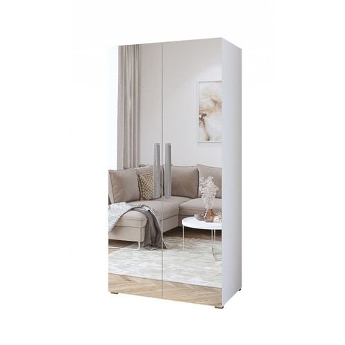 Armoire 100cm Deux Portes Avec Miroirs Intgrales. Garde Robe Collection Jupiter.