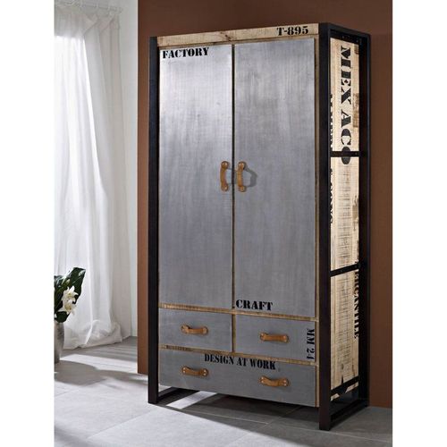 Armoire 100x50 Manguier Brut Imprim Bois Naturel Factory 137