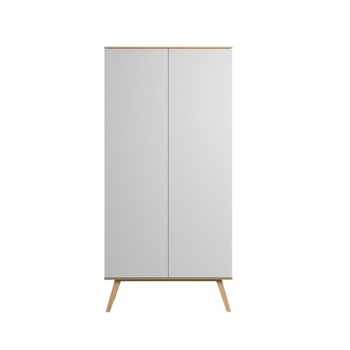 Armoire 2 Portes Avec Penderie Et 8 tagres L100 X H207cm
