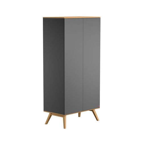 Armoire 2 Portes Avec Penderie Et 8 tagres L100 X H207cm