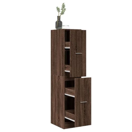Armoire Apothicaire Chne Marron 30x41x144,5 Cm Bois Ingnierie