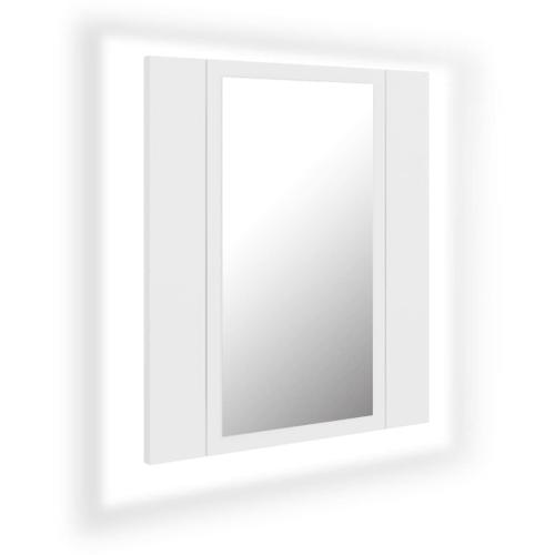 Vidaxl Armoire De Salle De Bain  Miroir  Led Blanc 40x12x45 Cm