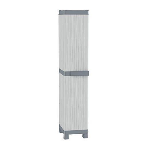 Armoire Haute De Jardin En Rsine 1 Porte Avec Tablettes Terrasse 2350ruw