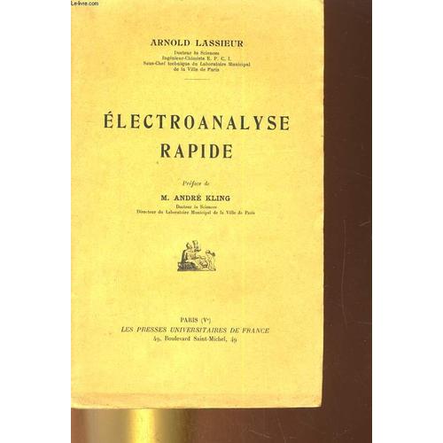 Electroanalyse Rapide   de Arnold Lassieur