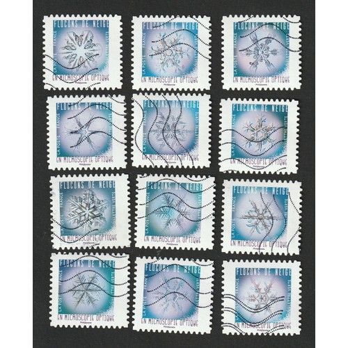 Art : Flocons De Neige Vus Au Travers D'un Microscope Optique Srie Complte Anne 2018 Autoadhsifs N 1629 1630 1631 1632 1633 1634 1635 1636 1637 1638 1639 1640 Yvert Et Tellier